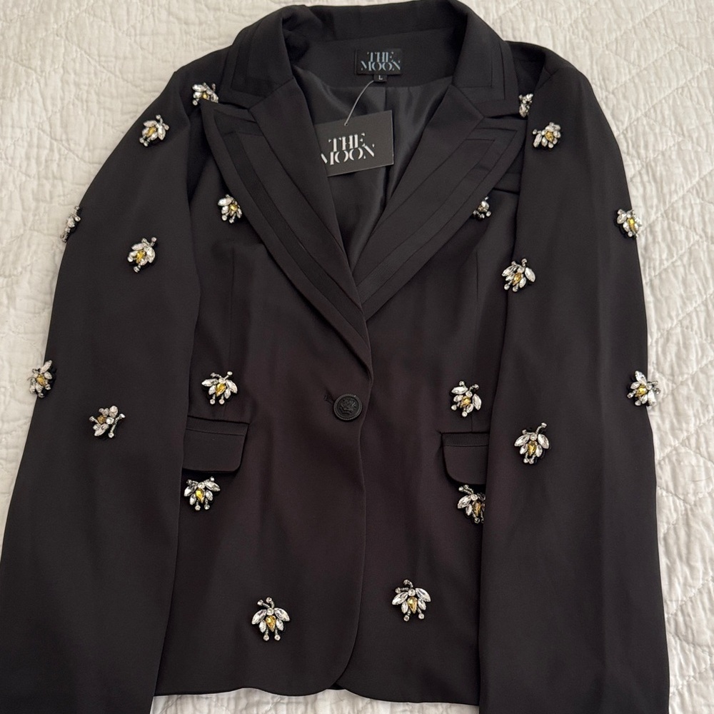 Black Embellished Women's Blazer